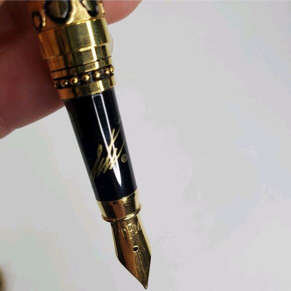 Franklin Mint House Of Erte Cabochon Leopard Fountain Pen - Picture 6 of 10